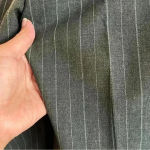 Banana Republic  Women’s Gray Wool Lined Stretch‎ Pinstripe Dress Trouser Pants 6 Photo 5