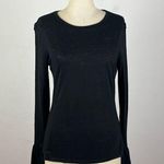 frame denim FRAME Black Linen Bell Sleeve Top Photo 0