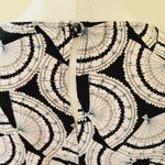 Billie & Blossom oriental fan print woven blouse size 10p Photo 5