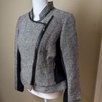 White House | Black Market  Sparkle Tweed Leather Trim Blazer Jacket Size 12 Photo 2