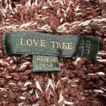 Love Tree  Women's Burgundy Knit Sweater Size L Photo 2