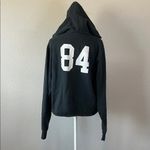 Women's Boxy Cropped Hoodie 84 Graphic Estimated Size Large Gray Photo 2