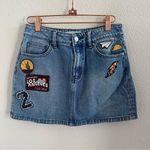 PacSun Denim Patchwork Mini Skirt Los Angeles Taco Cactus 25 Photo 0