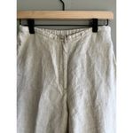 LL Bean 100% Linen Flowy Pants Size 6 Boho Casual Summer Beach Fall Tan Photo 1