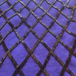 Carmen Marc Valvo VINTAGE Royal Blue Wool & Black Beaded Dress –Size M (runs SM) Photo 4