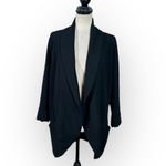 Wilfred  North Blazer Women's 8 Black 3/4 Sleeves Open Front Crepe Shawl Collar Photo 1
