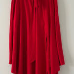 Halara  Breezeful 2 in 1 High Tie Waisted Curved Hem Flowy Midi Skirt Red Small Photo 0