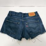 Levi's Dark Wash Raw Hem Cut Off Festival Casual Shorts Size 14 Photo 3