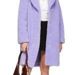Stand Studio Purple Camille Fuzzy Cocoon Sherpa Faux Fur wool blend Coat 6 / 38 Photo 0