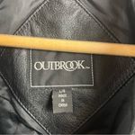 Outbrook 100% leather black full zip jacket women’s size large Photo 1