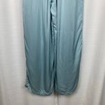 Melissa Nepton Teal Orli Wide Leg Satin Pants Sz.XS Green Photo 9