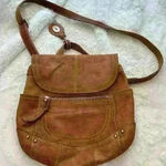 Fossil  Vintage Brown Leather Zipper‎ Crossbody Bag Photo 0