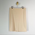 Carmen Marc Valvo | Beige Stretch Pencil Skirt Sz 6 Photo 1