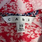 CAbi  Red White & Blue Print S/S‎ Top Blouse EUC Size XS Photo 5