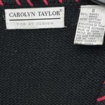 Carolyn Taylor Vintage Holiday embroidered crochet Small Cardigan Sweater Vest Photo 7