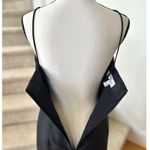 Vintage Marisa Baratelli Thai Silk Black Sheath Dress Size 8 Photo 3