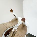 Kate Spade Sandals Womens 8.5 White Embellished Open Toe Ankle Strap Heels Photo 4