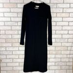 Madewell  Long Sleeve Pocket Tee Dress in Black Size XXS Photo 4