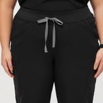 FIGS 1SW200005 High Waisted Yola with Yoga Waist Band Black Scrub Pants Size 3XL Photo 3