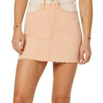 Hudson  Viper Mini‎ Skirt Women's 24 Orange Denim Colorblock Colorful Stretch Photo 0