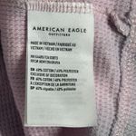 American Eagle  Shirt Womens XL Pink Gray Waffle Knit Crop Thermal‎ Casual Lounge Photo 6