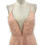 About Us  Revolve Natalie Mini‎ Dress Textured Plunge Neck Pink Size Medium Photo 3