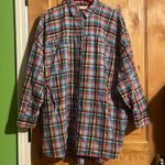 Urban Outfitters Oversized Bryce Plaid Longline Button-Down Shirt $88 EUC S Photo 7