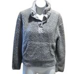 Wallflower Women's Gray Fleece Pullover Snap Collar Size L Casual Size L Photo 0