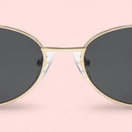 Retro oval sunglasses Gold Photo 0