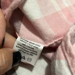 MarleyLilly  large pink grey plaid button down long sleeve embroidered initial J Photo 6