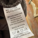 Women's LaBiz Brown Crew Neck Cropped Sweatshirt Small Photo 6