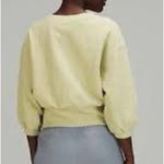 Lululemon Textured Crewneck Pullover Color is a Dew Green Size 4 Photo 1