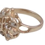 Vintage Cursive Letter L Tested 14k 14KT Yellow Gold Nugget Ring Sz 7 Photo 3