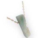 new Jami ᪥ Dainty Raw Blue Amazonite Crystal Shard Necklace ᪥ 24K Gold Plated ᪥ Photo 2