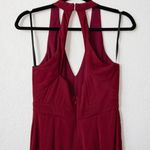 Dessy collection NWT Burgundy Backless Pleated Front Jumpsuit Size 0 Photo 9
