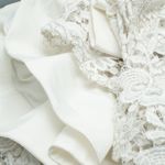 Adrianna Papell - Gold-Edged Lace Mermaid Gown Photo 14