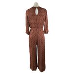 Blue Rain Multicolor Floral V Neck Faux Wrap Long Sleeve Wide Leg Jumpsuit Sz M Photo 1