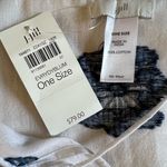 J Jill Bohemian White & Blue Print Ocean Breeze Poncho, NWT. Photo 7
