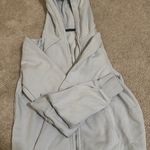 Brandy Melville Baby Blue Cropped Christy Zip-Up Photo 1