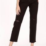 Amuse Society Selena Cropped Denim Jeans — Distressed Faded Off Black — 27 — NWT Photo 0