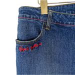 Apple Bottoms Y2k Vintage Jeans Red Cuffed Straight Jeans Size 14 34" NWT Photo 3