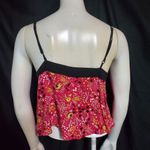 Xhilaration  Pink Floral Cropped Tank Top (L) Photo 3