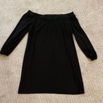 INC I.N.C. Black Off The Shoulder Long Sleeve Tunic Mini Dress Photo 0