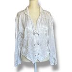 Vintage Double Breasted Soft Blazer Blouse Med Photo 1