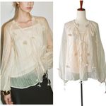 Urban Revivo 2 Pc Blouse Set with 3D Flowers Size M Photo 0