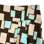 W By Worth  Pleated Retro Printed A-Line Skirt Photo 1