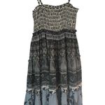 Cache Cotton Gathered Empire Boho Sun Dress Adjustable Strap Stretch NWT $118 Photo 2