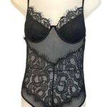 Women’s Black Lace & Fish Net Bodysuit Photo 0