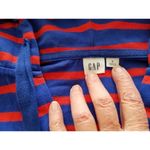 Gap  Red Blue Long Sleeve V-Neck Cotton Hoodie Womens Sz (S) Photo 6