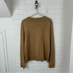 Charter Club  Gold Metallic Thread Knit Cardigan Sweater Size L Photo 6